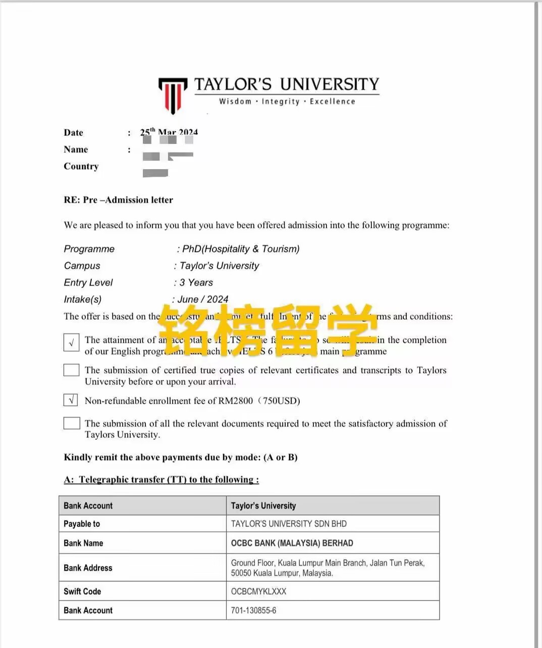 泰莱大学博士免面试案例_https://www.mingbang-edu.com_案例分享_第1张